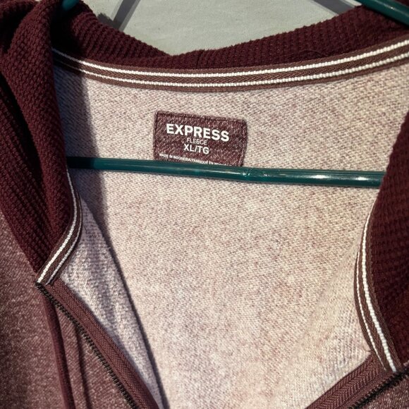 Express Women's Berry Zip Up Sweatshirt Size XL - PreOwned - Picture 2 of 8